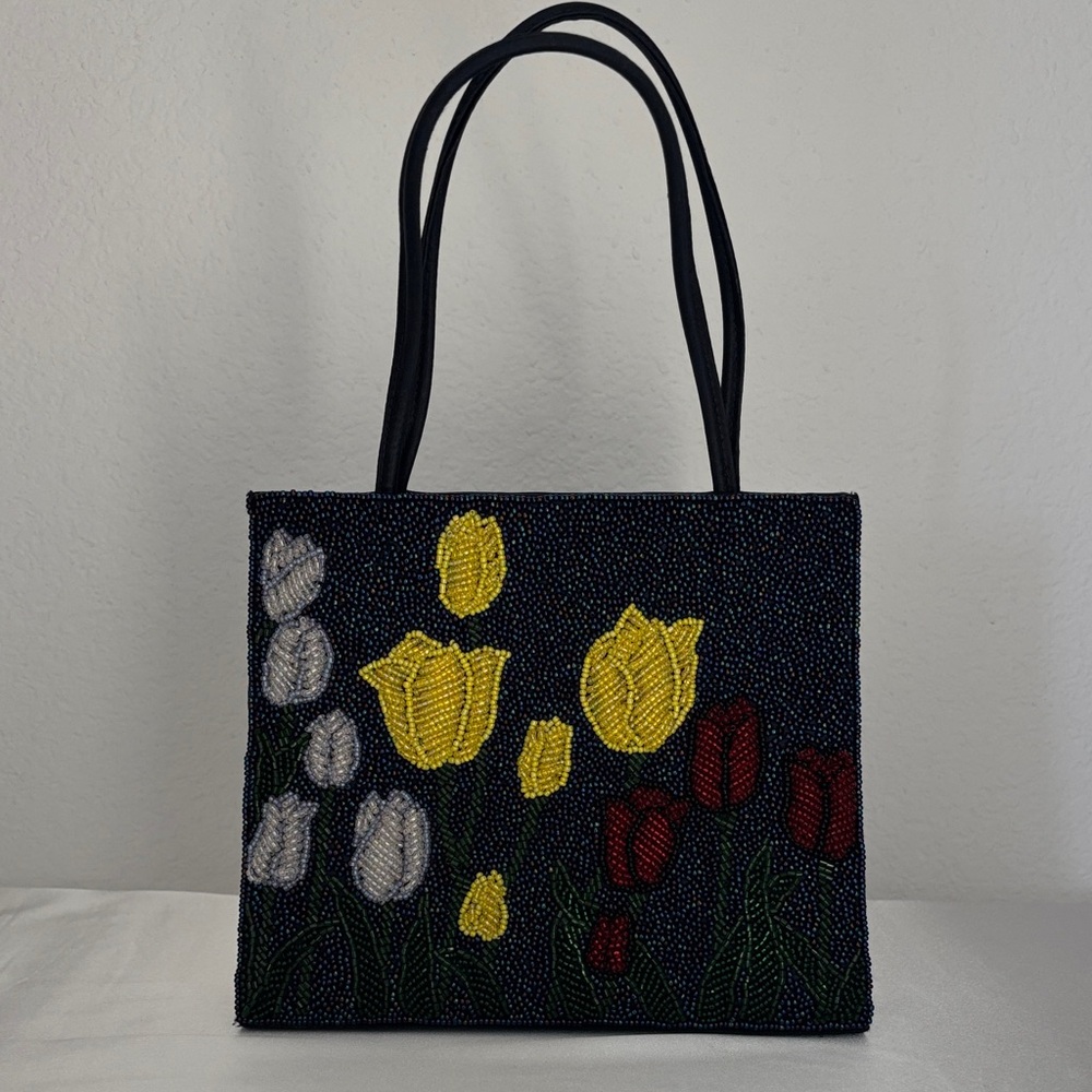 Floral Beaded Handbag